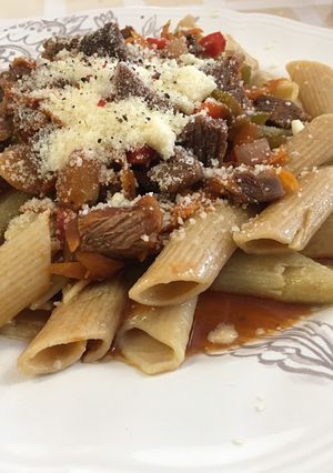 Una foto de Fideos con estofado
