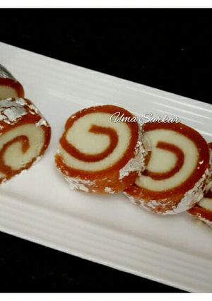 A picture of Mango swiss rolls.