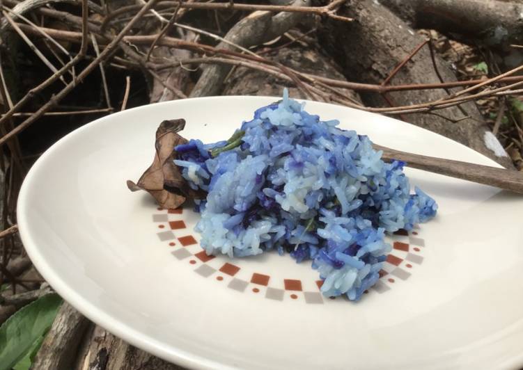 Cara Masak Beras / Ketan Biru Bunga Telang