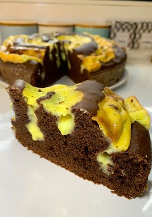 Une photo de Gâteau spirale chocolat 🍫 crème pâtissière