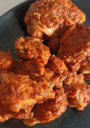 Foto resep Ayam bakar pedas bumbu merah