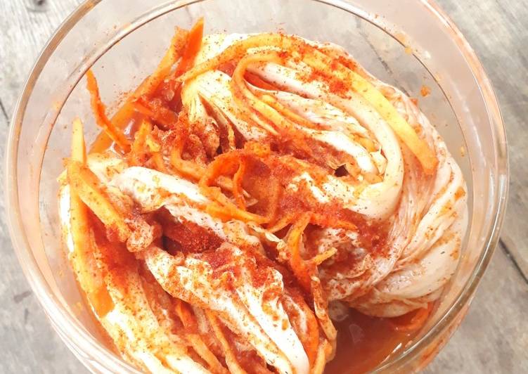 Langkah Mudah untuk  Vegetarian Kimchi (tanpa bawang) Jadi, Lezat