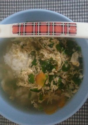 Foto resep Mpasi 18 bulan sup telur bayam
