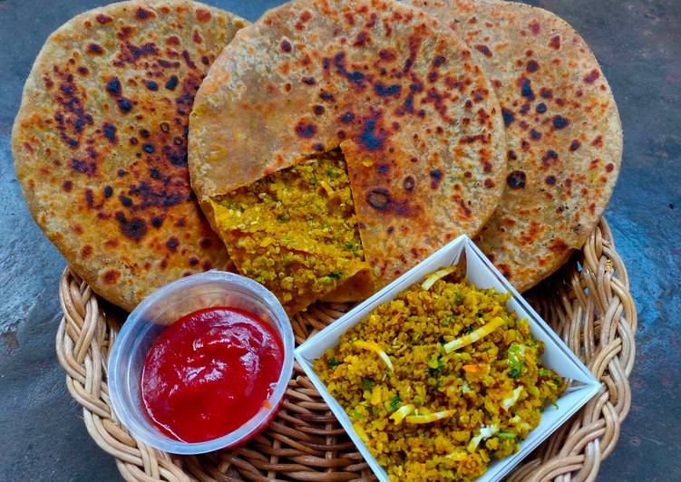 Chauli &amp; nuts stuffed paratha