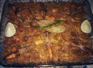 صورة لوصفة 🦐 بايلا الاسبانية بفواكه البحر 🦐