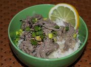 A picture of thin sliced beef