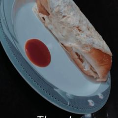 A picture of Chicken shami cutlet burger.