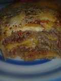 Lasaña de plátano y carne molida