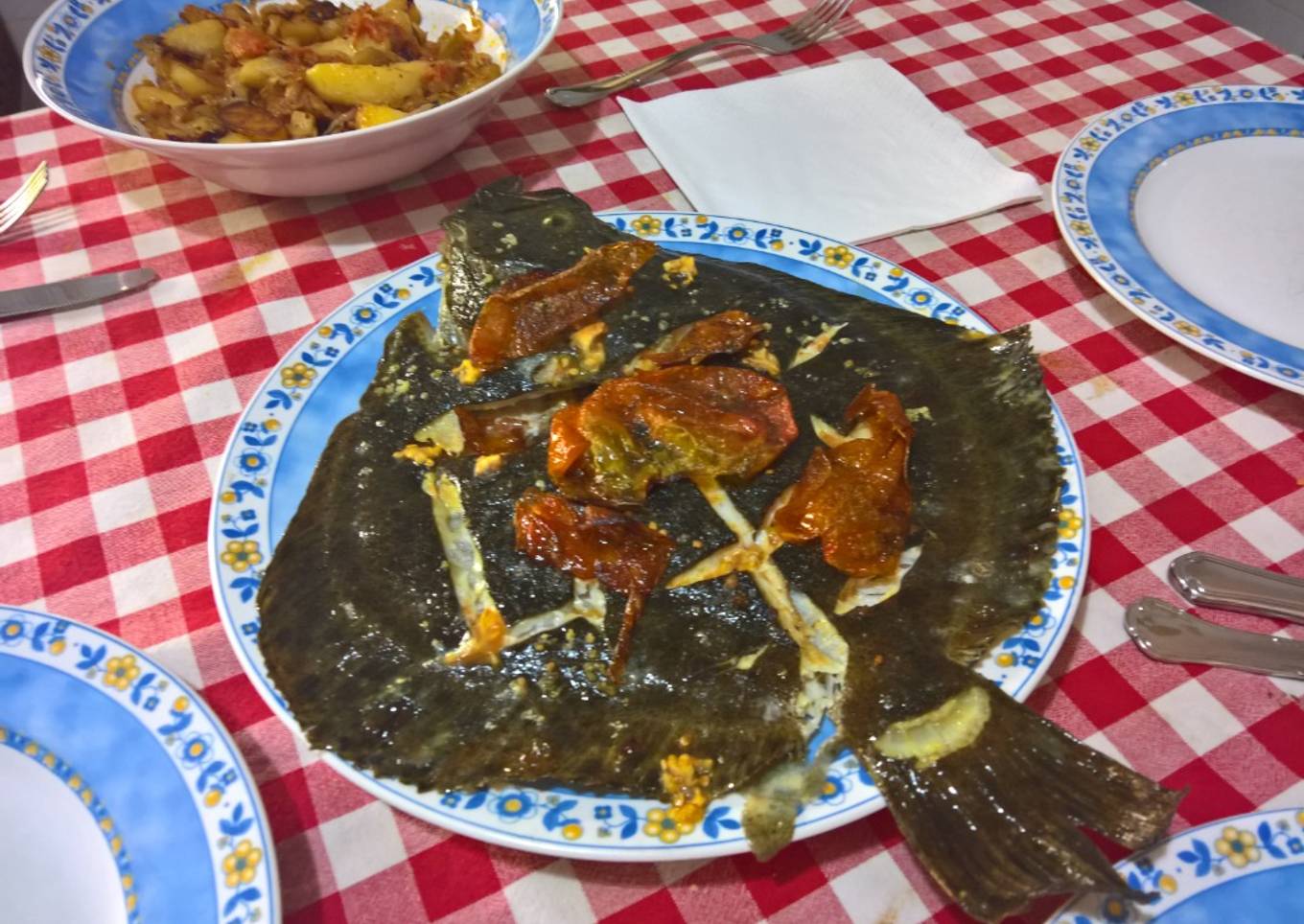 Rodaballo al horno estilo casero