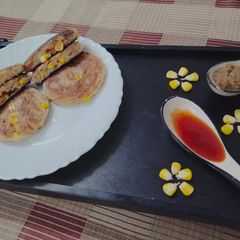 A picture of Sweetcorn stuffed potato tikki.