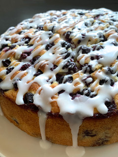 A picture of Blueberry Butter Cake.