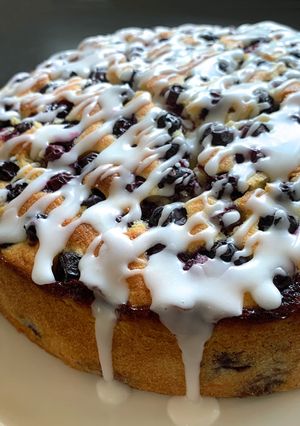 A picture of Blueberry Butter Cake.