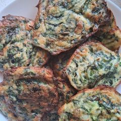 A picture of Spinach fritters.