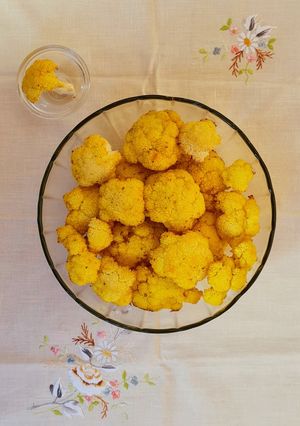 Una foto de Coliflor especiada al horno