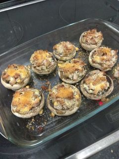 Una foto de Champiñones rellenos de bacon