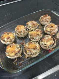 Una foto de Champiñones rellenos de bacon