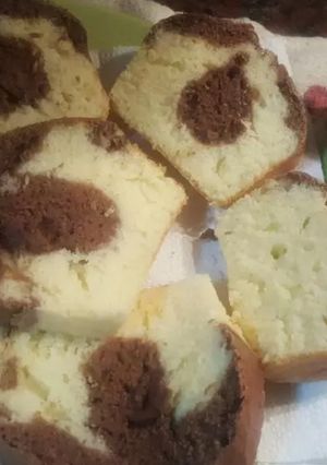 Una foto de Budín marmolado de vainilla y chocolate
