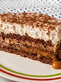 Postre de banana, dulce de leche y Chocolinas