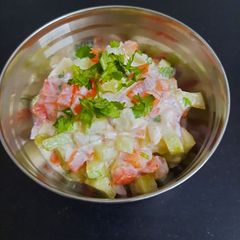 A picture of Vegetable raita.