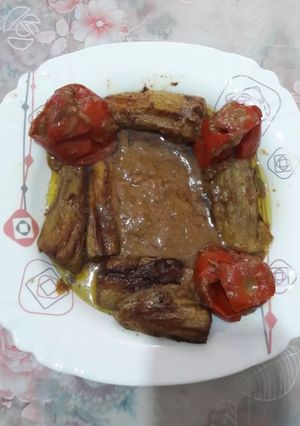 عکسی از دستور بادمجان شکم پر