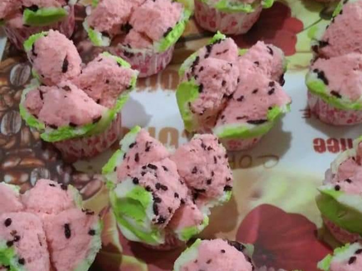 Resep Bolu kukus semangka all in one yang Enak Banget