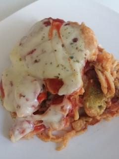 Una foto de Tortilla de fideos o PIZZA DE FIDEOS!