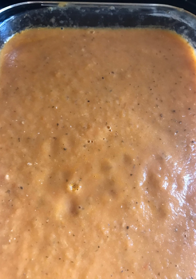 Una foto de Sopa de tomate caliente o fría