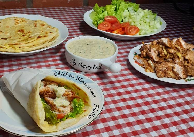 Langkah Mudah untuk Menyiapkan Chicken Shawarma Platter, Menggugah Selera