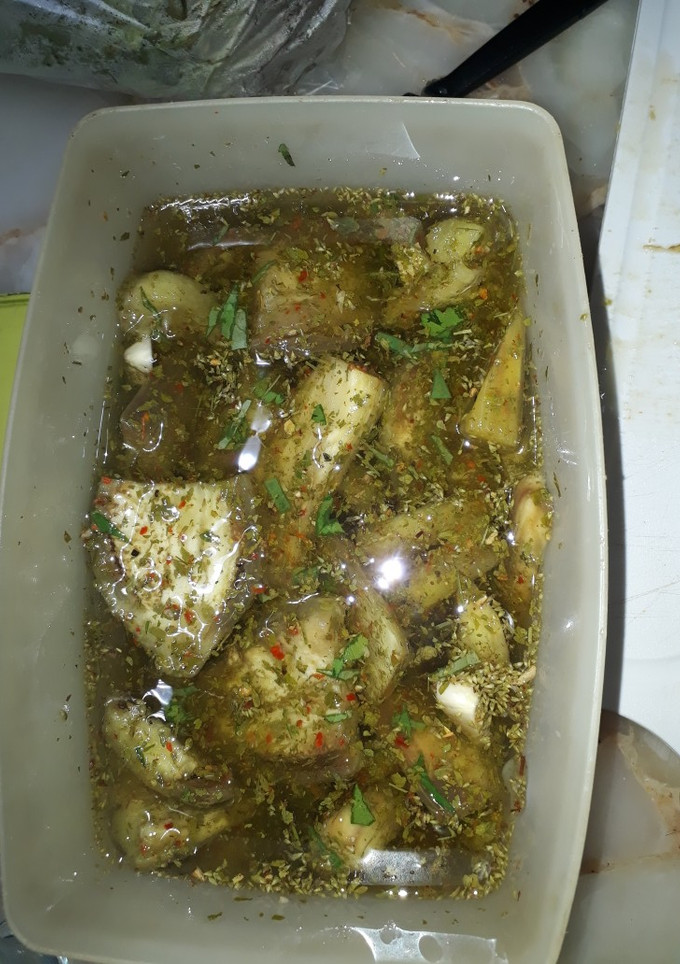 Una foto de Berenjenas en escabeche a mi manera