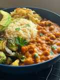 *Easy* Spicy Stewed Chickpea Bowl #Vegetarian