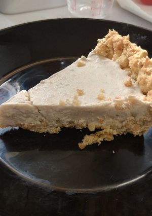A picture of Banana ice cream cheesecake low fat in airfyer.