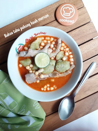 Langkah Gampang Membikin Resep Bakso tahu pokcoy kuah mercon yang Enak Banget Anti Ribet, Lezat