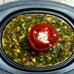 A picture of Palak paneer bhurji.