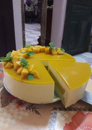 Hình của món Mousse xoài.