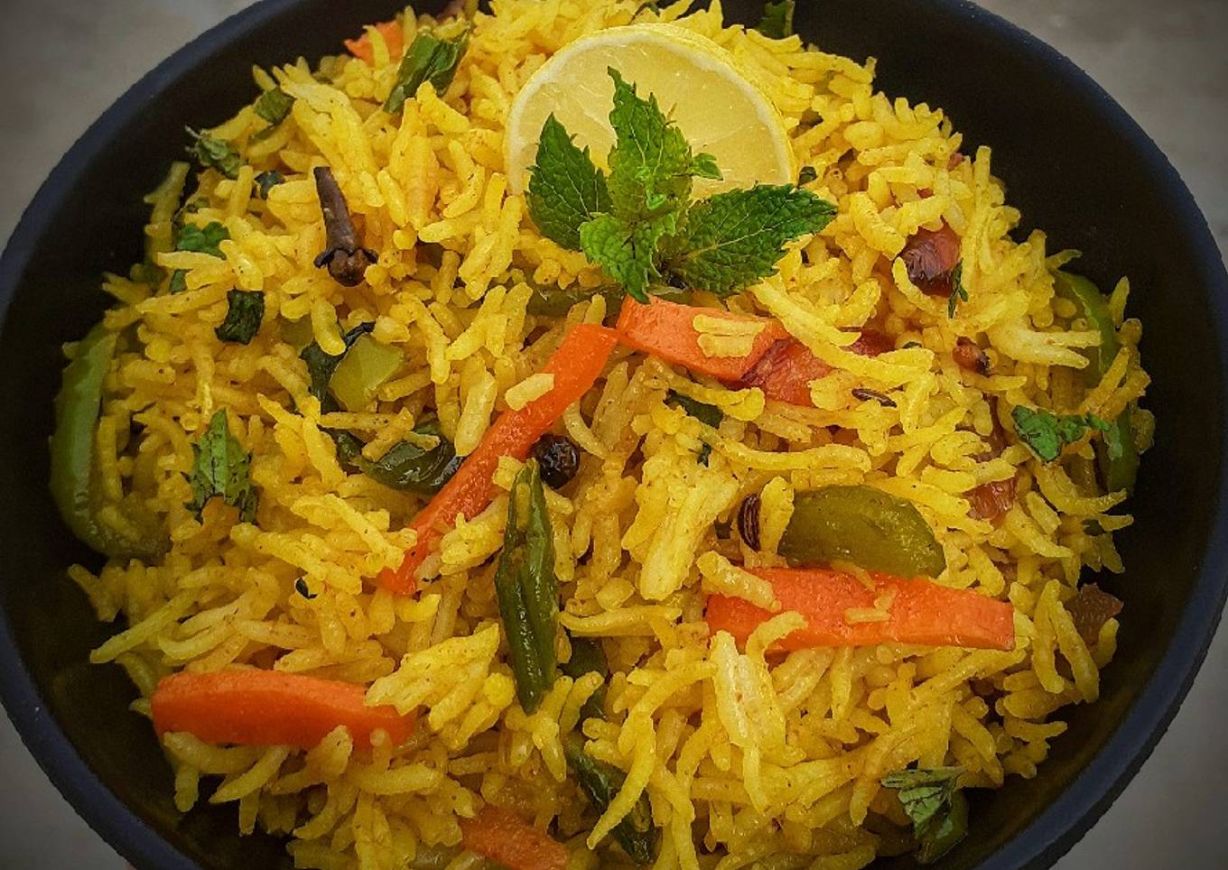 Instant veg biryani