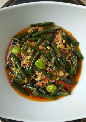 Foto resep Oseng Kacang Panjang mix Tauge Pete