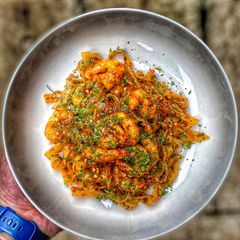 A picture of Garlic Butter & Chilli King Prawn Tagliatelle.