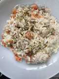 Arroz chow fan con pescado estilo oriental aggiornado