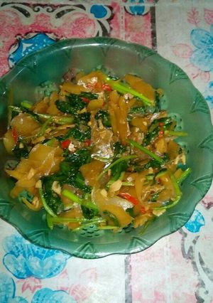 Foto resep Tumis pepaya muda campur sawi hijau