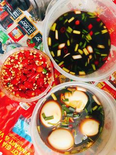 Hình của món Trứng ngâm tương.