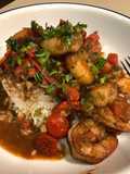 Spiced Ginger Shrimp with Burst Tomatoes