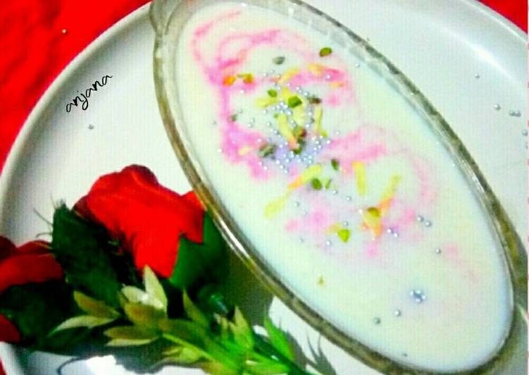 Easiest Way to Make Super Quick Homemade Rose flavour samak rice kheer