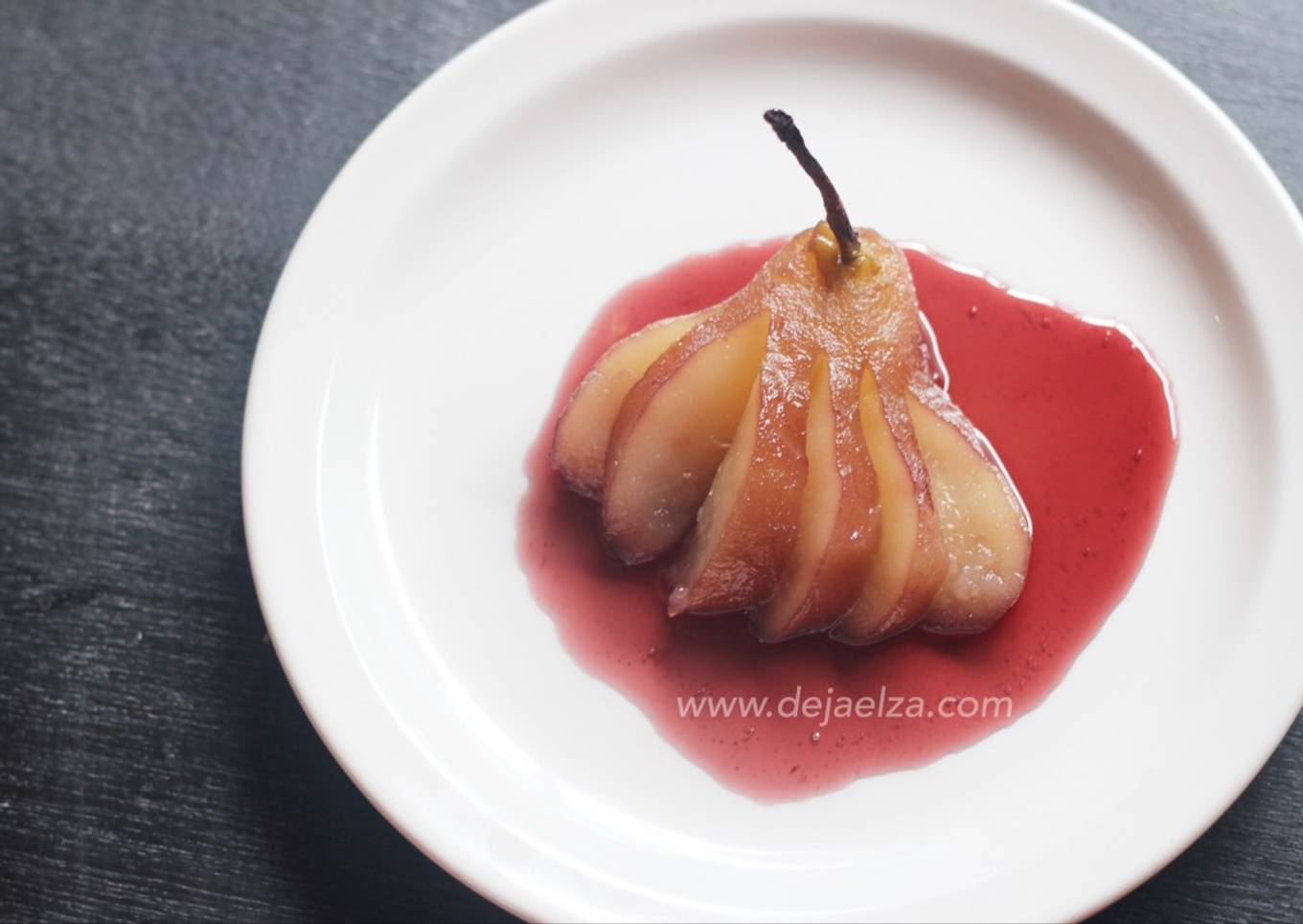 Poached Pear (Pir Rebus Anggur Merah)