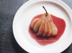 Foto resep Poached Pear (Pir Rebus Anggur Merah)