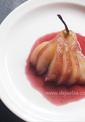 Foto resep Poached Pear (Pir Rebus Anggur Merah)