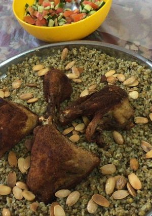 صورة لوصفة فريكة مع دجاج