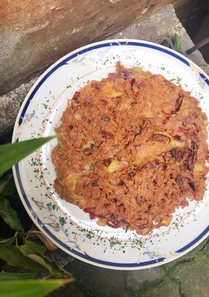 Foto resep Dadar Renda Daging Asap