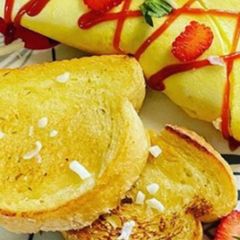 A picture of Mexican omelette.