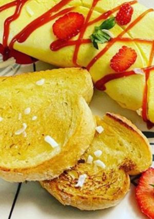 A picture of Mexican omelette.