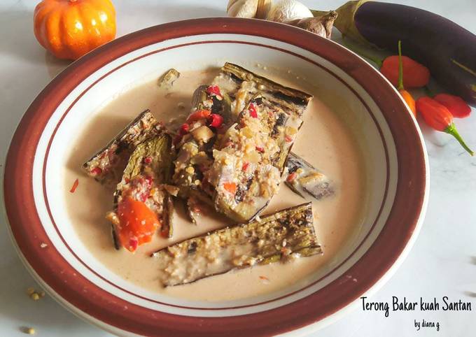 Anti Ribet, Memasak Terong Bakar kuah Santan Yang Enak